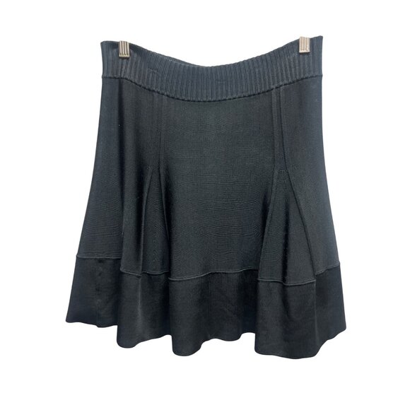 A.L.C. Black Knit Stretch Circle Mini Skirt - Picture 3 of 7